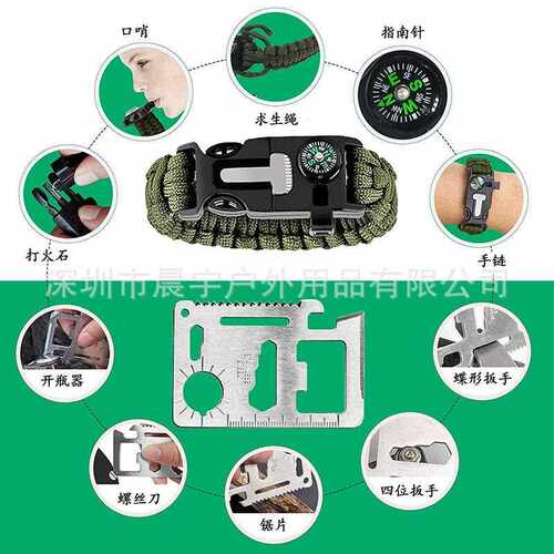 新款直销亚马逊热卖户外用品露营装备荒野求生宝盒野外生存多功能