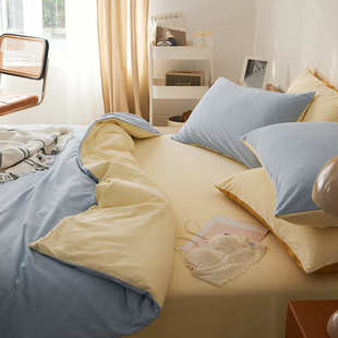 批发A类纯棉针织天竺棉床单被套枕套全棉学生宿舍单双人床上用品