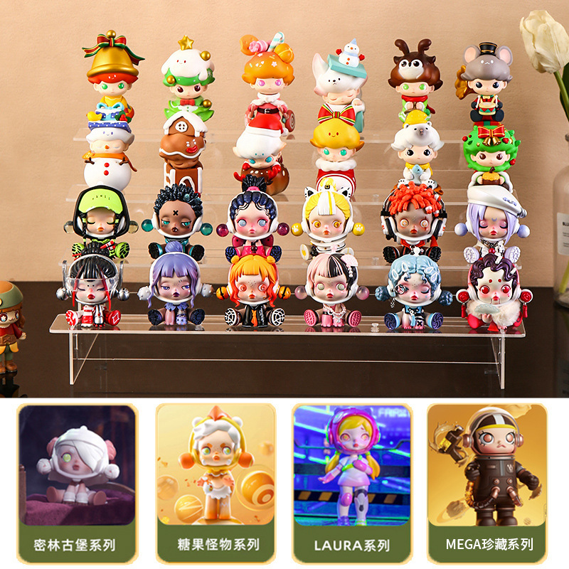 亚克力陈列架阶梯书桌收纳置物架