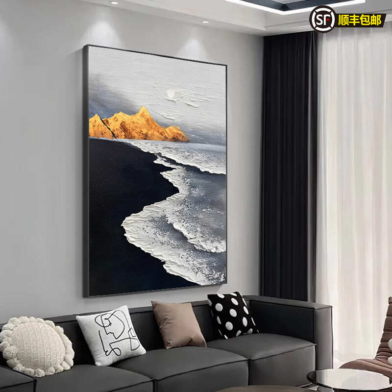 侘寂风抽象人物线条客厅装饰画现代简约沙发背景墙落地画玄关挂画