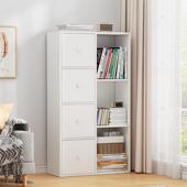 简易书架落地书柜置物架学生宿舍家用书桌旁收纳大容量窄小组合柜