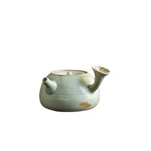 家用陶瓷泡茶壶功夫茶具茶壶厂家批发 梵乙云岩白手工侧把壶日式