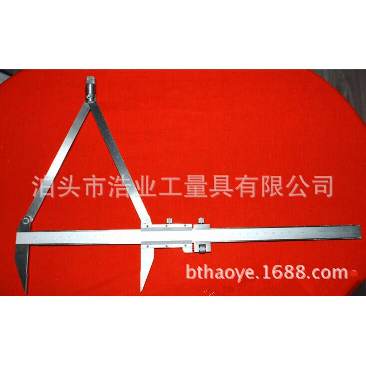 不锈钢划线卡尺0-150 200 250 300mm 分度值0.1 画圆弧划线段
