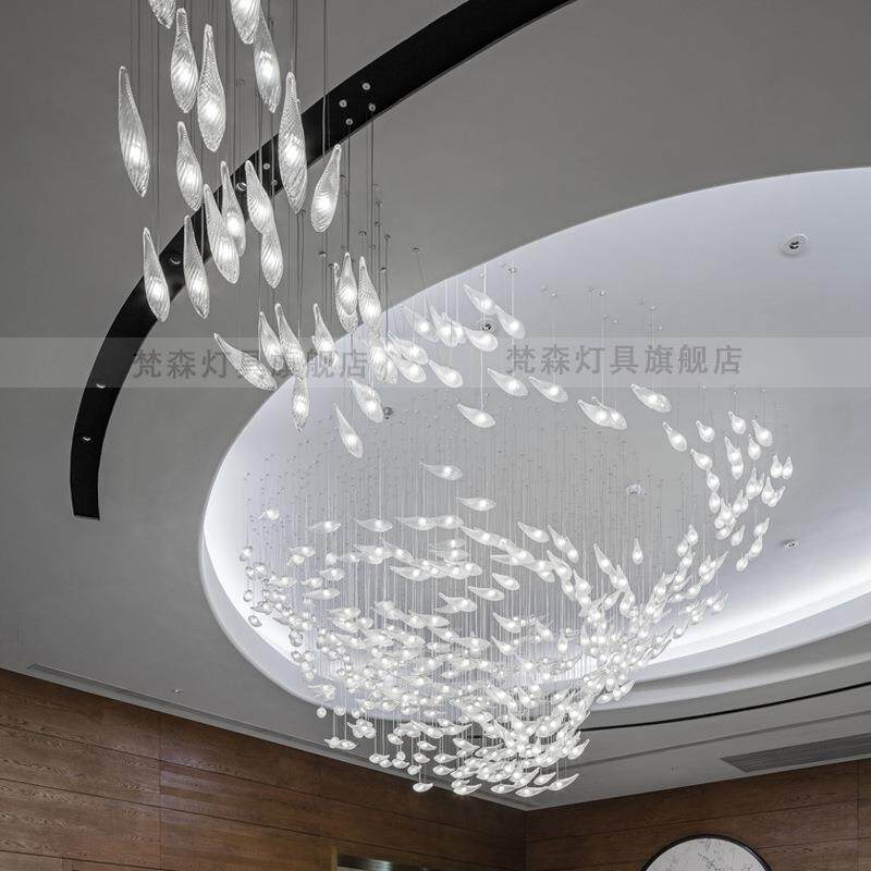 售楼部沙盘别墅水晶灯具酒店大厅大堂工程灯吧台餐厅会议室玻璃灯