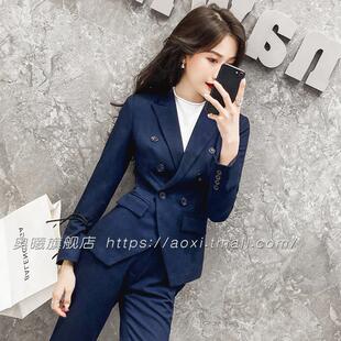 酒店工作服女空姐制服OL套装 职业装 套裤 女西装 套装 公务员面试服装