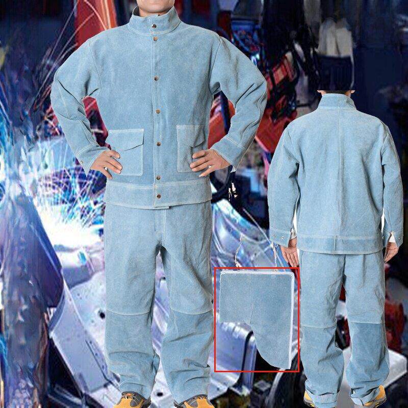 牛皮电焊工作服焊工焊接防烫保护衣防辐射工作服电焊工皮衣