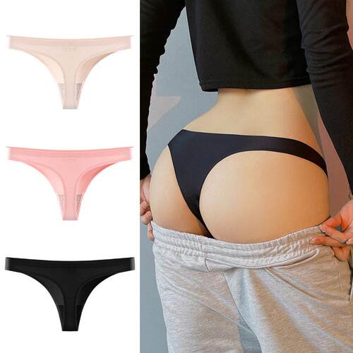 INTENTION Camel Toe Cover Thongs Women Seamless G String