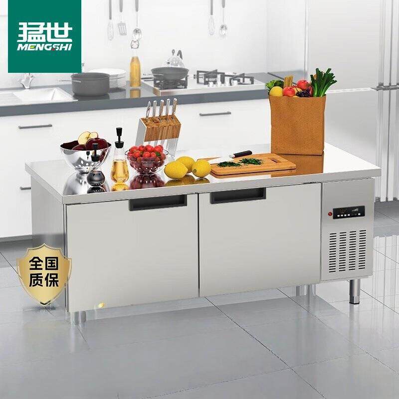 冷藏工作台商用冷柜厨房冰箱奶茶店设备全套纯铜管平冷操作台
