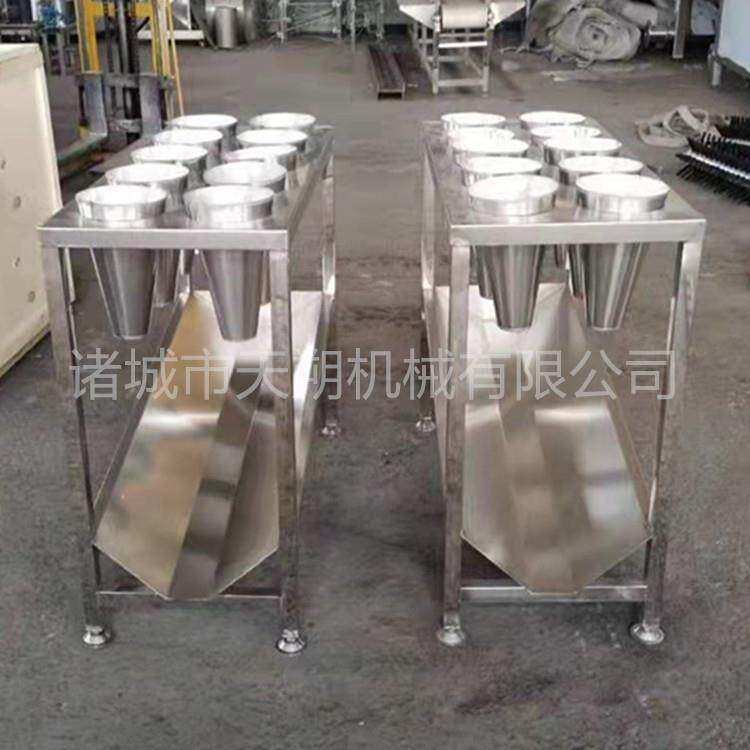家禽沥血器多锥桶沥血池屠宰流水线集血器自动手推式旋转收集池