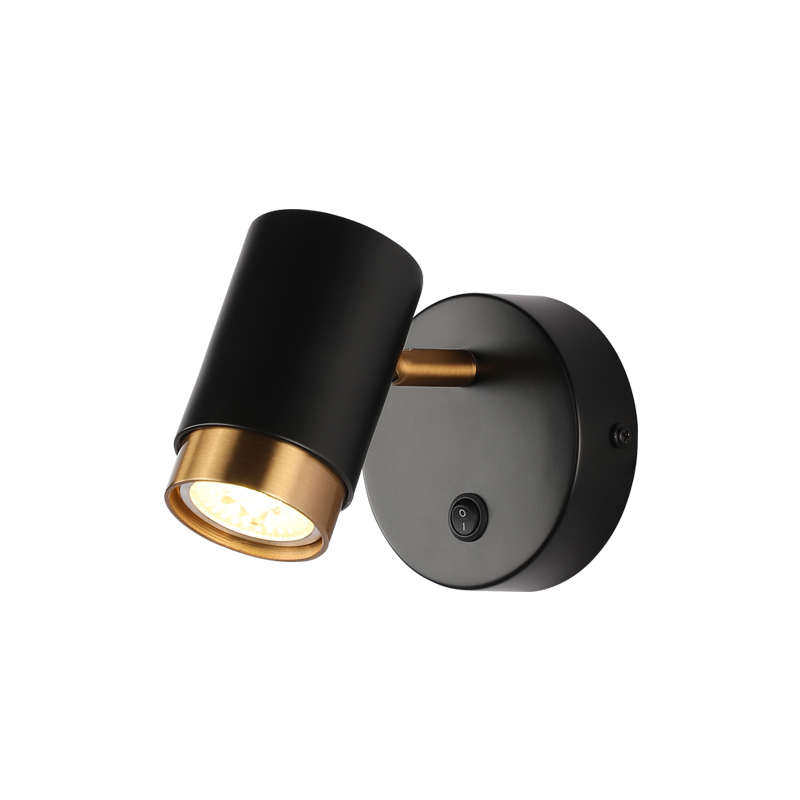 壁灯现代简约卧室床头灯创意背景墙LED北欧客厅自带开关旋转壁灯