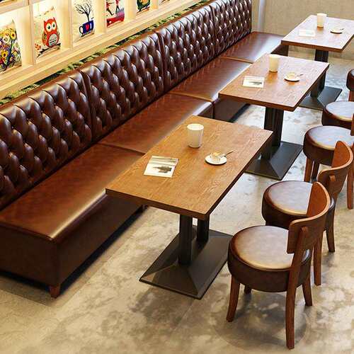 奶茶桌酒咖椅组合复古啡厅甜店品CY-26店吧卡座沙发茶楼实木座椅