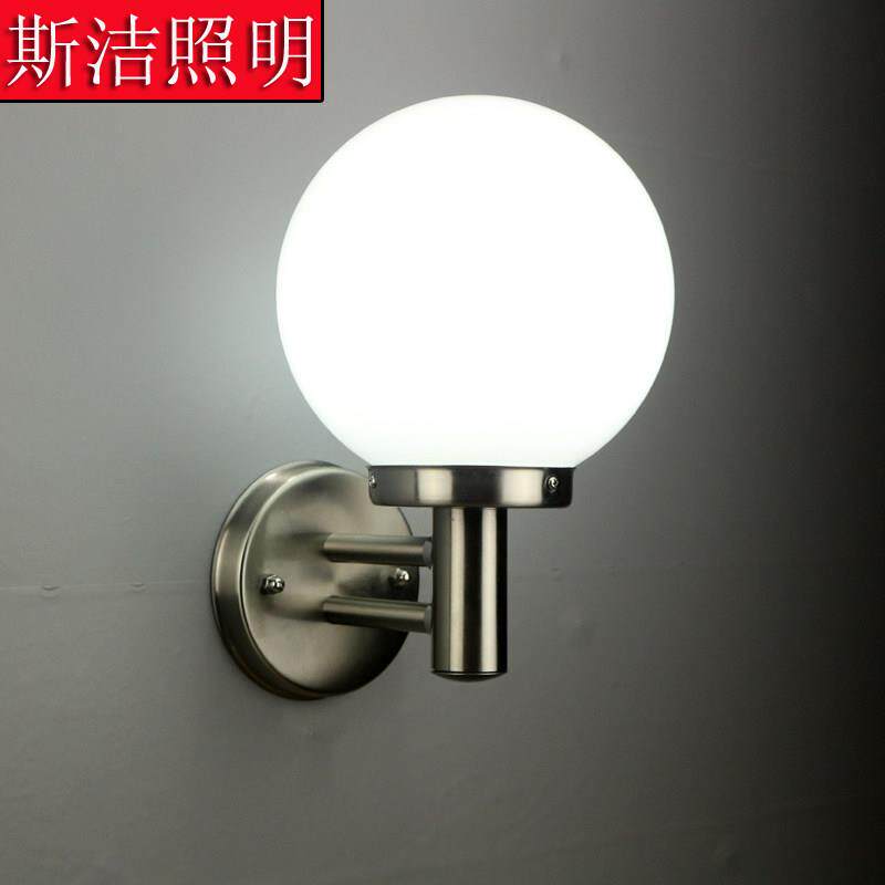不锈钢壁灯户外防水庭院灯外墙圆球灯阳台灯简约现代走道灯楼梯灯