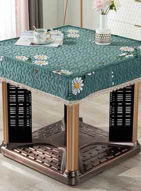 烤火火罩桌子罩套01475正方形加绒加厚取电暖桌布冬季家用烤炉罩