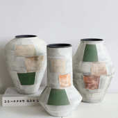 民宿空间玄关装 现代大号摆设花器 饰摆件 日式 布丁质感陶瓷大花瓶