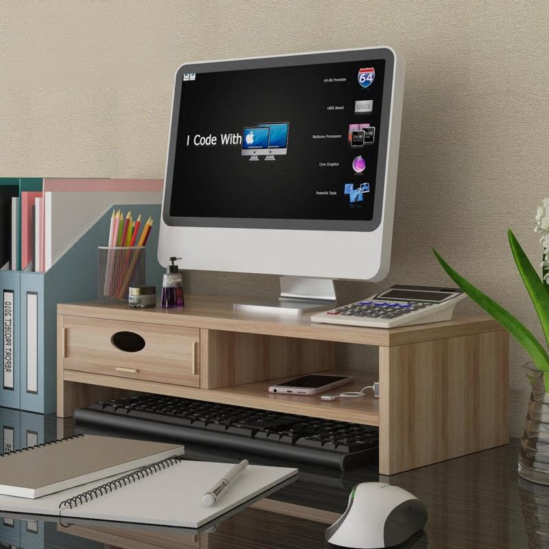 电脑显示器增高架支架加垫高屏幕底座办公室台式桌面收纳置何之章