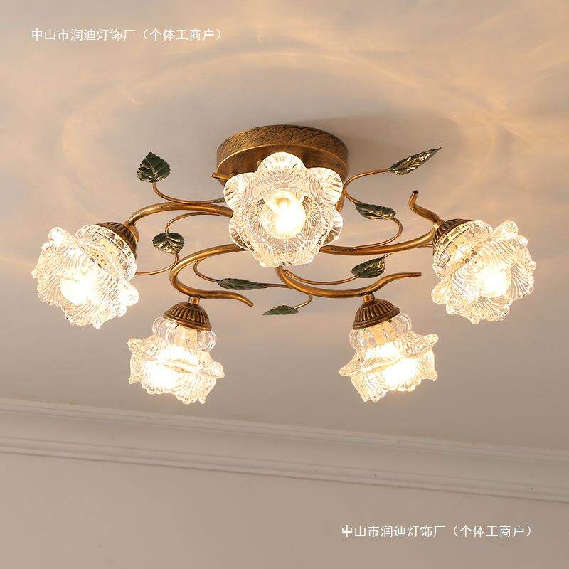 美式吸顶灯卧室灯家用复古阳台灯欧式大气客厅过道玄关简美灯具