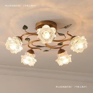 美式 大气客厅过道玄关简美灯具 吸顶灯卧室灯家用复古阳台灯欧式