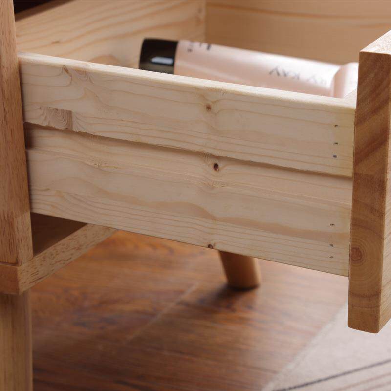 北欧实木床头柜橡胶木简约现代储物柜床边柜小型卧室配套家具