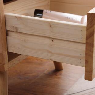 北欧木CF11床头柜橡柜胶实简约现代储物床边柜小型卧室配套木家具