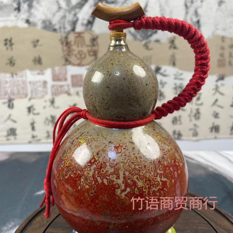 酒壶大漆葫芦水壶非遗随身仿古摆件古风防渗黑神话悟空葫芦