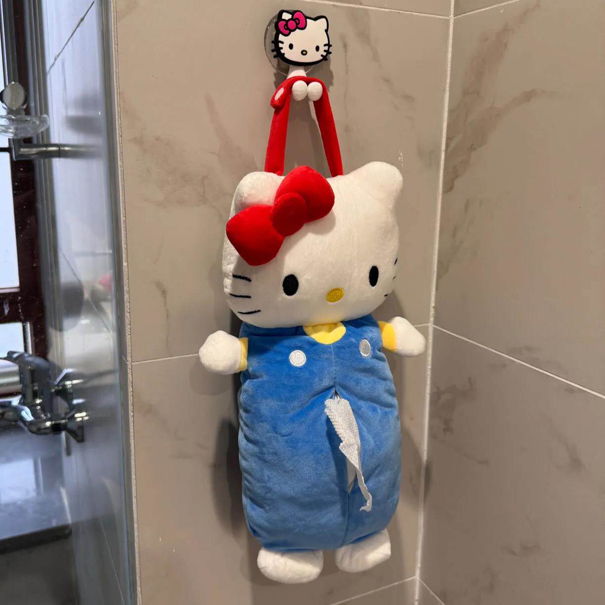 可爱kitty卫生纸盒壁挂式厕所纸巾盒家用客厅纸巾袋化妆室抽取式