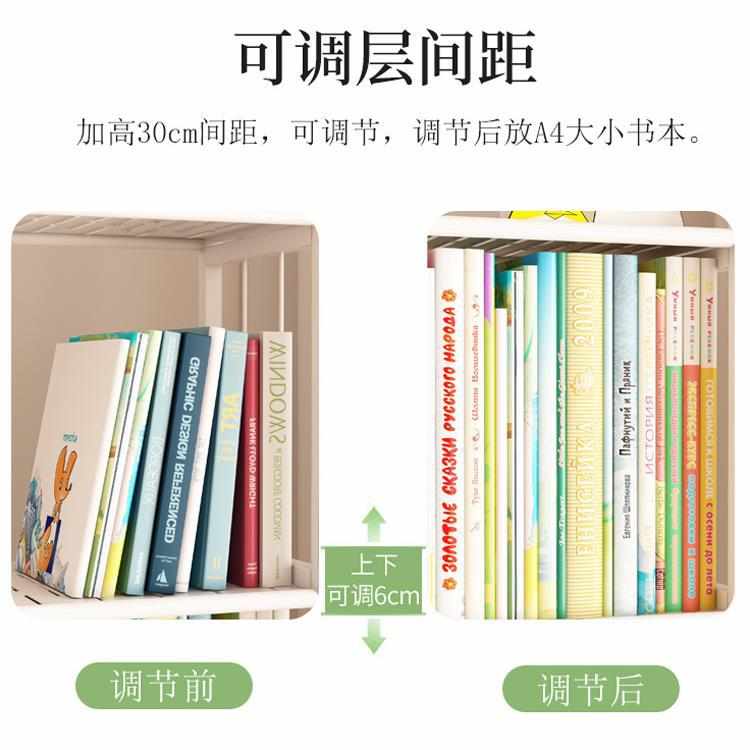 儿童落地书架多层自由组合可移动简易收纳客厅阅读铁艺角落置物架