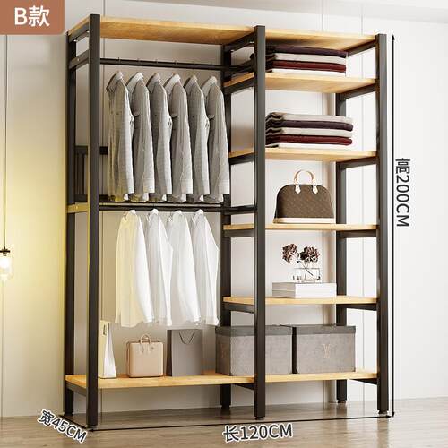 简易衣柜家用卧室出租房用衣服收纳置物柜衣帽架结实耐用组装衣橱