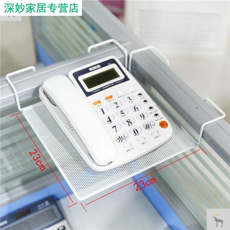 三角铁艺花架简约办公室电话机托 托盘悬挂三角架办公桌三角置物