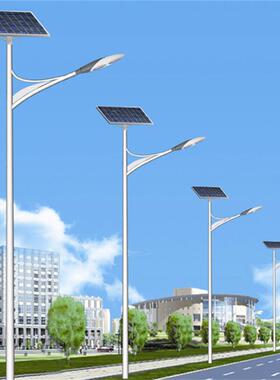 智能太阳能灯户外一体化灯带6-8米新农村感应灯led灯路灯太阳能板