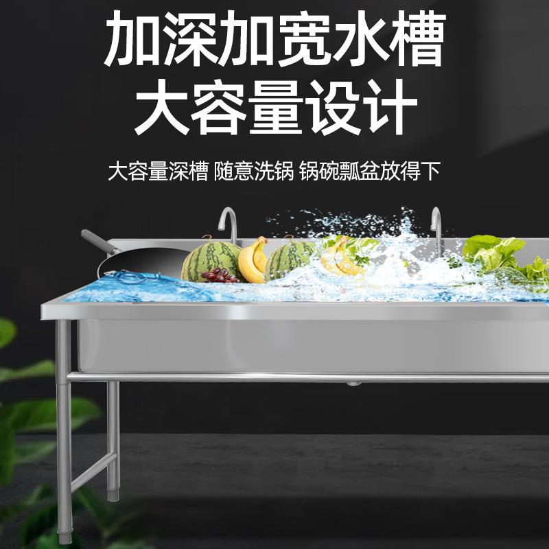 不槽锈钢长条水槽用学校食不锈钢长堂洗刷商洗碗池洗手池单槽不锈