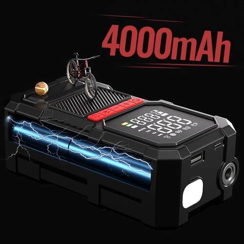 新款线屏便携式车载显双数电轿车轮胎高压快充轮FMS动胎充气泵