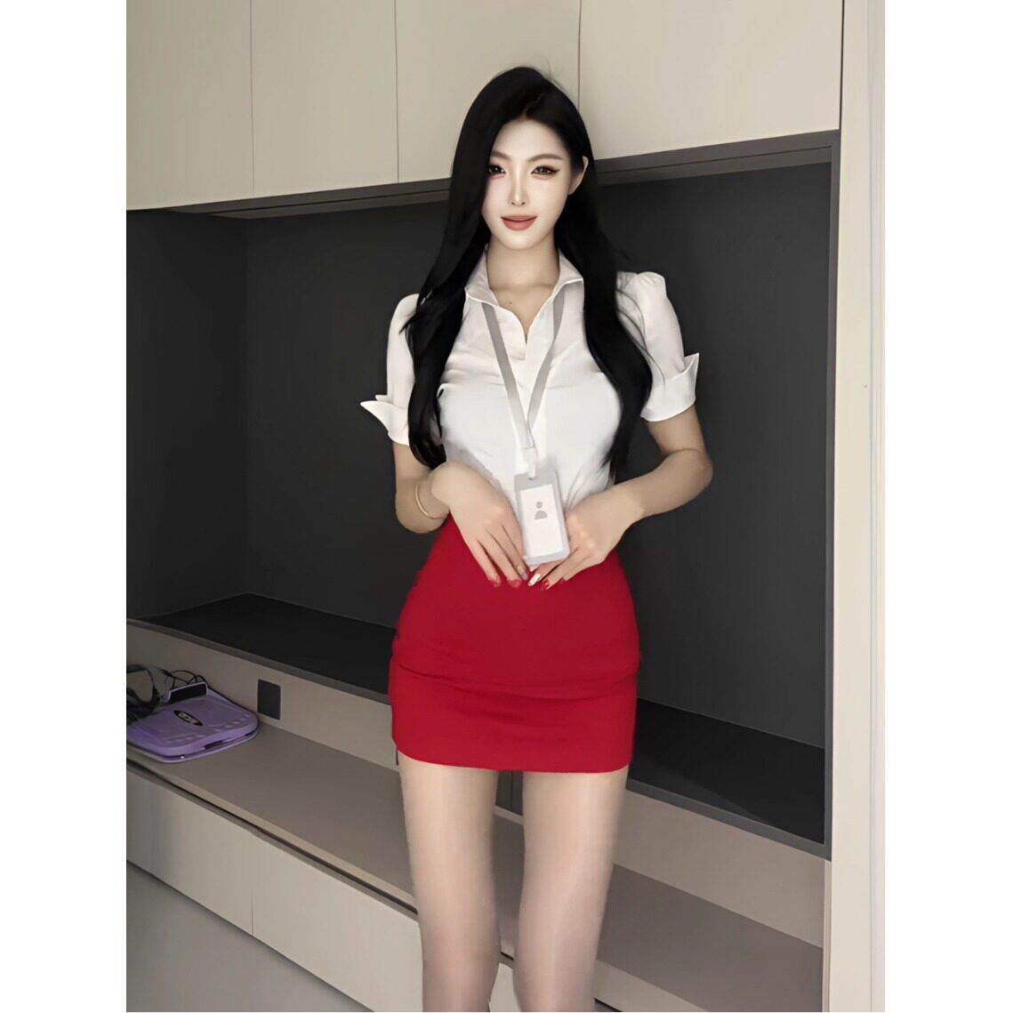 减龄夜店连衣裙性感夜总会套装女空姐制服酒吧足浴技师工作服