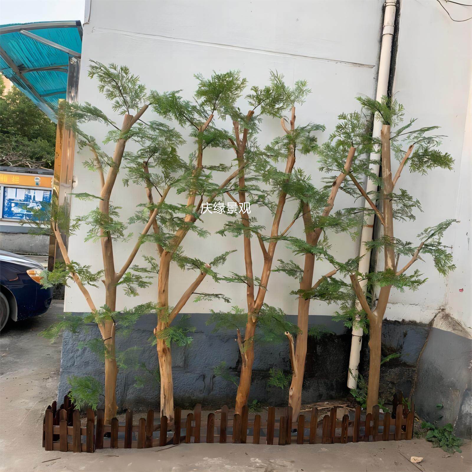 仿真扁柏树茶树冬青沙棘树绿植园林景观酒店商场庭院布置装饰