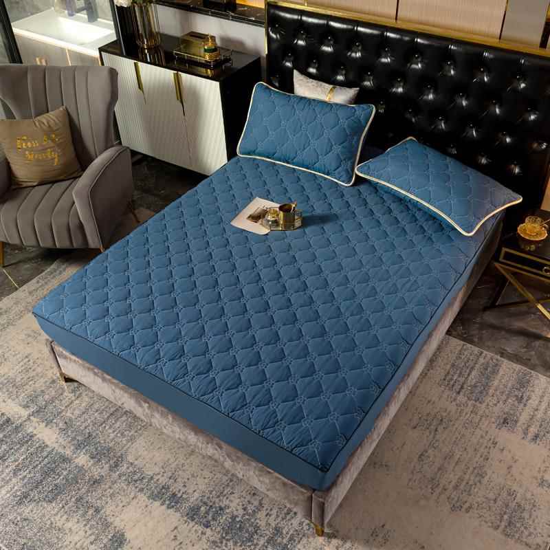 2021新款加厚床笠罩三件套床单件夹棉防滑床垫套席梦思保护套简约