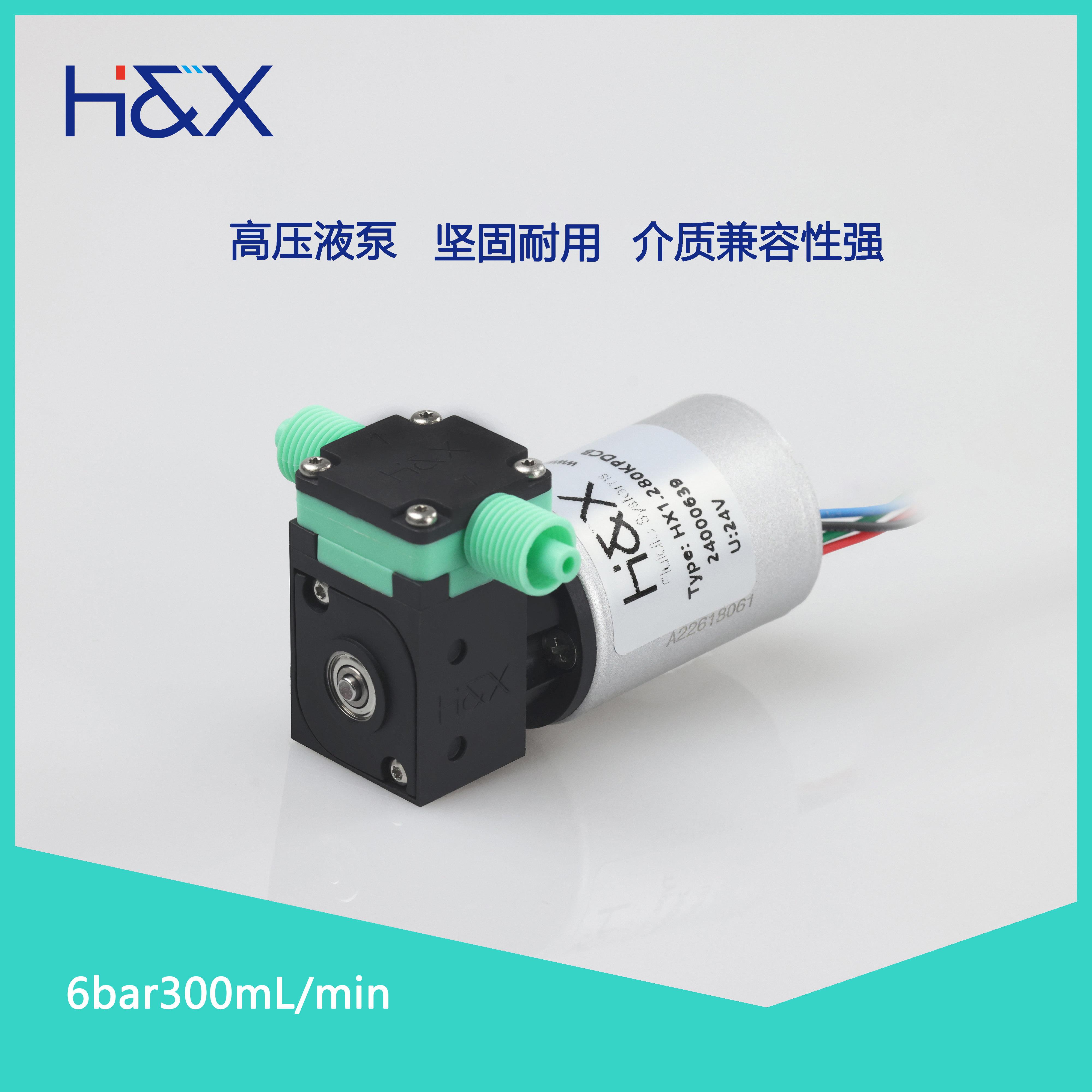 300ml/min 6bar高压泵液体泵微型隔膜泵微型泵清洗泵