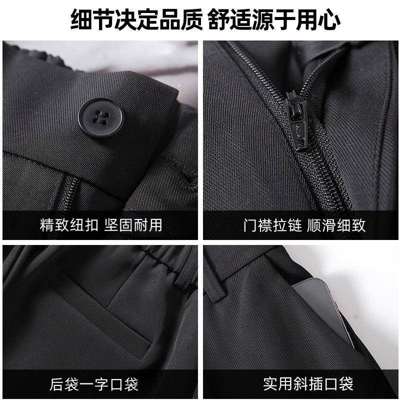新品西装裤女2026秋冬高腰直筒黑色职业工作裤小个子九分休闲烟管
