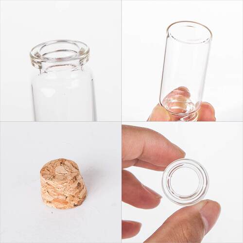48PCS Glass Bottle With Cork Stopper Small Glass Bottles