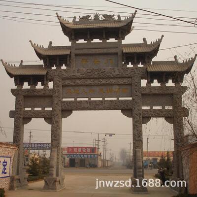墓地石雕楼门图片大全湖北祠堂石楼门哪里卖广东石头楼门多少钱