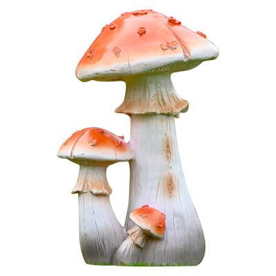 幼儿园草坪仿真蘑菇摆件户外玻璃钢植物雕塑花园小区园林景观装饰