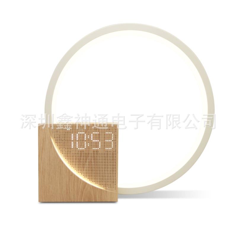 2023原厂研发新品自然声台灯白噪音唤醒灯时钟双闹钟USB手机供电