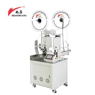 全自动双头端子机电子线两端裁线切断剥皮打端子压接压着一体机