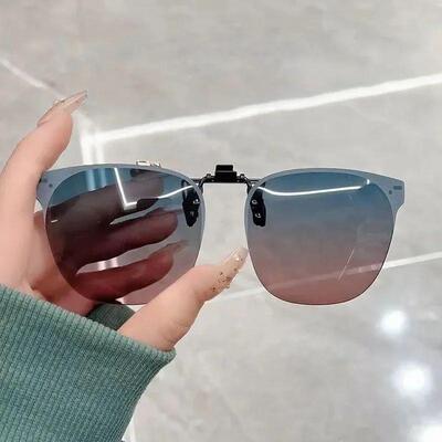 Men Clip On Sunglasse Polarized Flip up Glasses Women Gradie