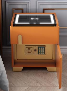 N5智能床头柜保体险箱一简约锁现代轻奢带EYX灯无线充收电指纹纳