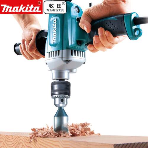 牧田Makita手电钻多功能调速搅拌涂料腻子粉750W飞机钻M6201B