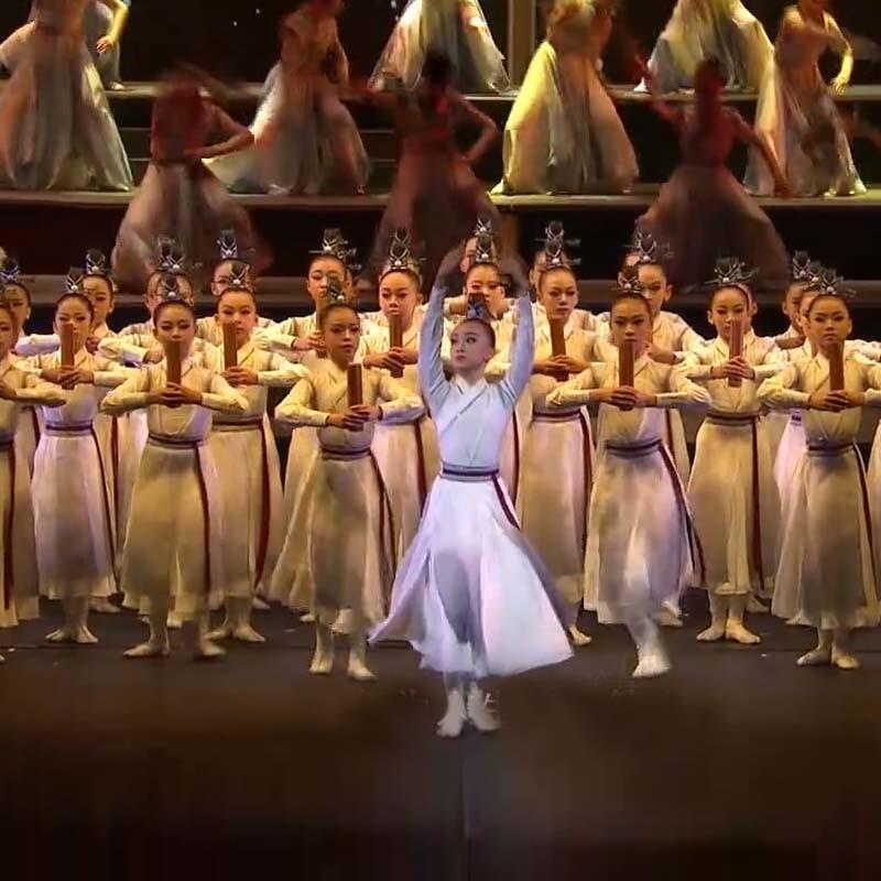 中国梦儿童国学服壮志少年行舞蹈演出表演服装男女童风古典汉服舞