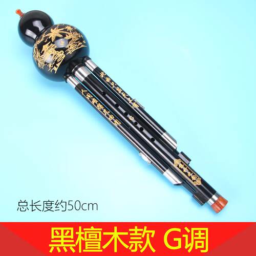 高档傣竹之韵黑檀木葫c芦丝bfga调专业演奏型人成初学云南乐器降