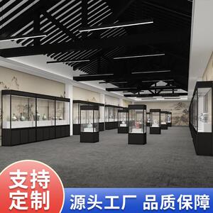 博物馆古董展示柜文物古玩收藏品玉瓷器木质展览台珠宝玻璃柜定制