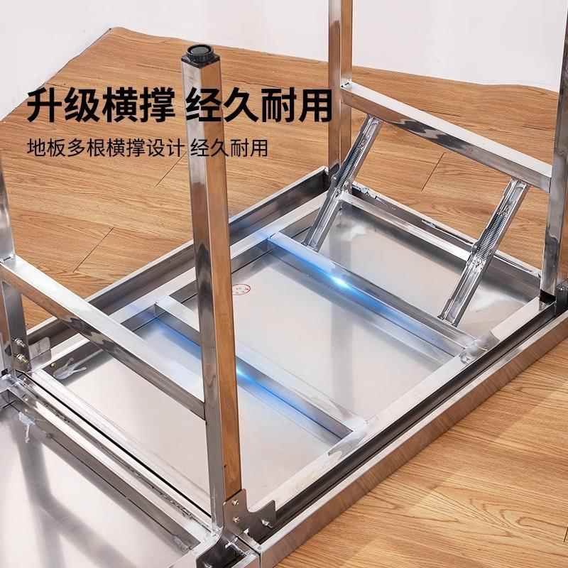 不锈钢折叠桌户便外携式桌折叠收纳桌长夜市摆摊LT060方形面露营