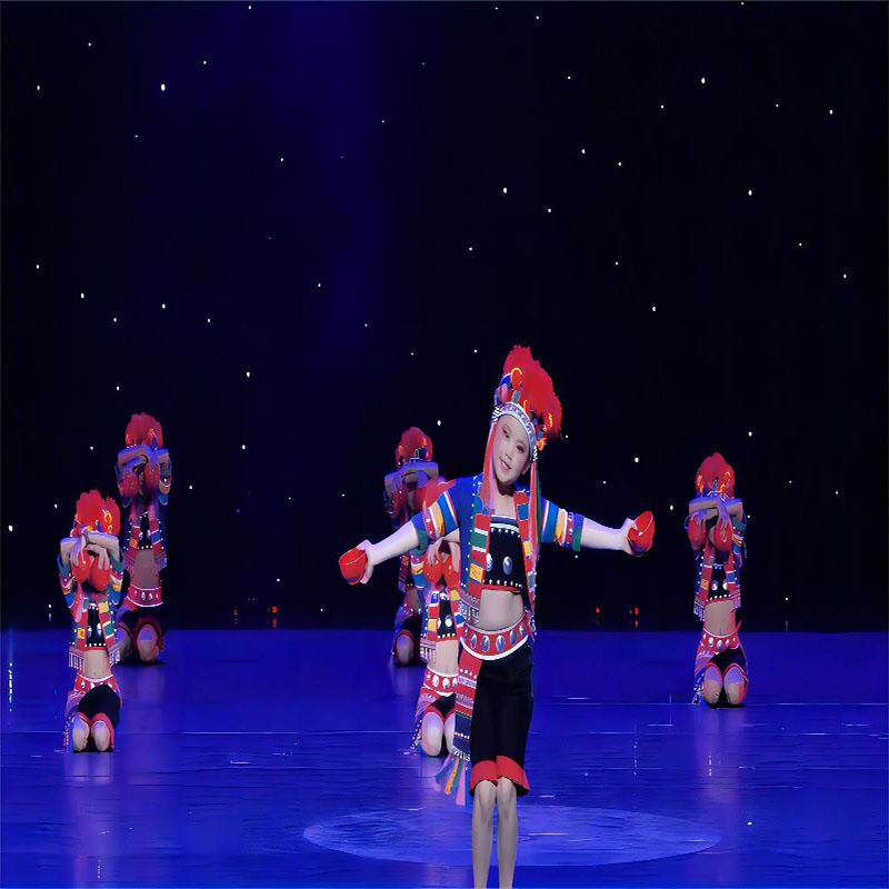 儿童民族住在梯田边瑶族演出服装少儿展演小小碗舞蹈剧目表演服