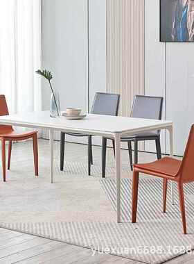 马师鞍椅现代家简约设计马鞍皮餐吃椅酒店用饭NMW凳靠背餐凳皮艺